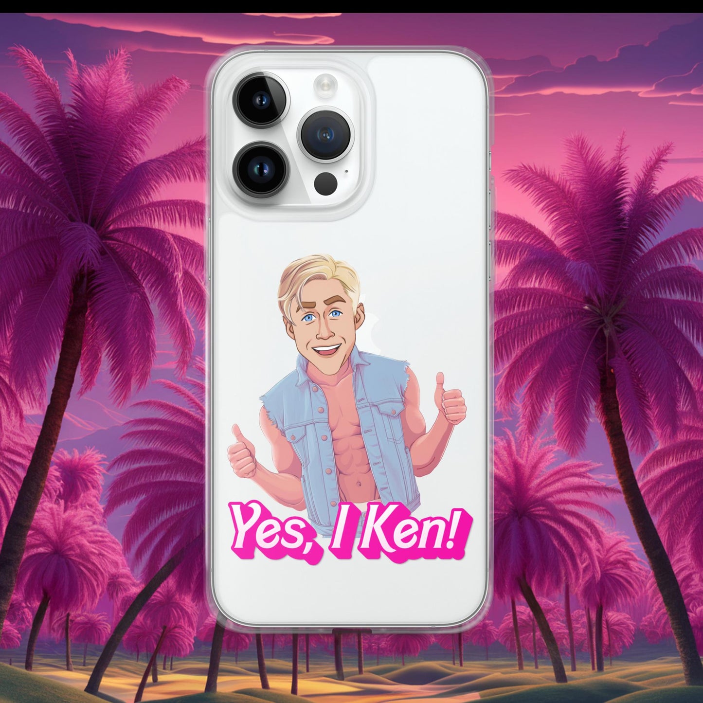 Yes I Ken Yes I can Ryan Gosling Ken Barbie Movie Clear Case for iPhone iPhone 14 Pro Max Mobile Phone Cases Barbie Celebrities Ken Movies Ryan Gosling Next Cult Brand