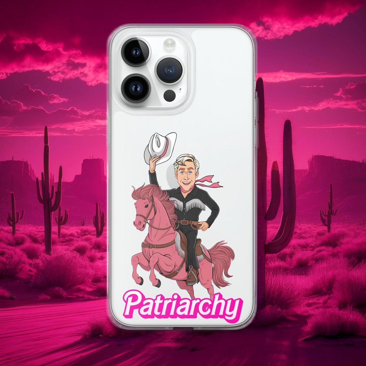 Ken Barbie Movie When I found out the patriarchy wasn't just about horses, I lost interest Clear Case for iPhone iPhone 14 Pro Max Mobile Phone Cases Barbie Celebrities Ken Movies Ryan Gosling Next Cult Brand