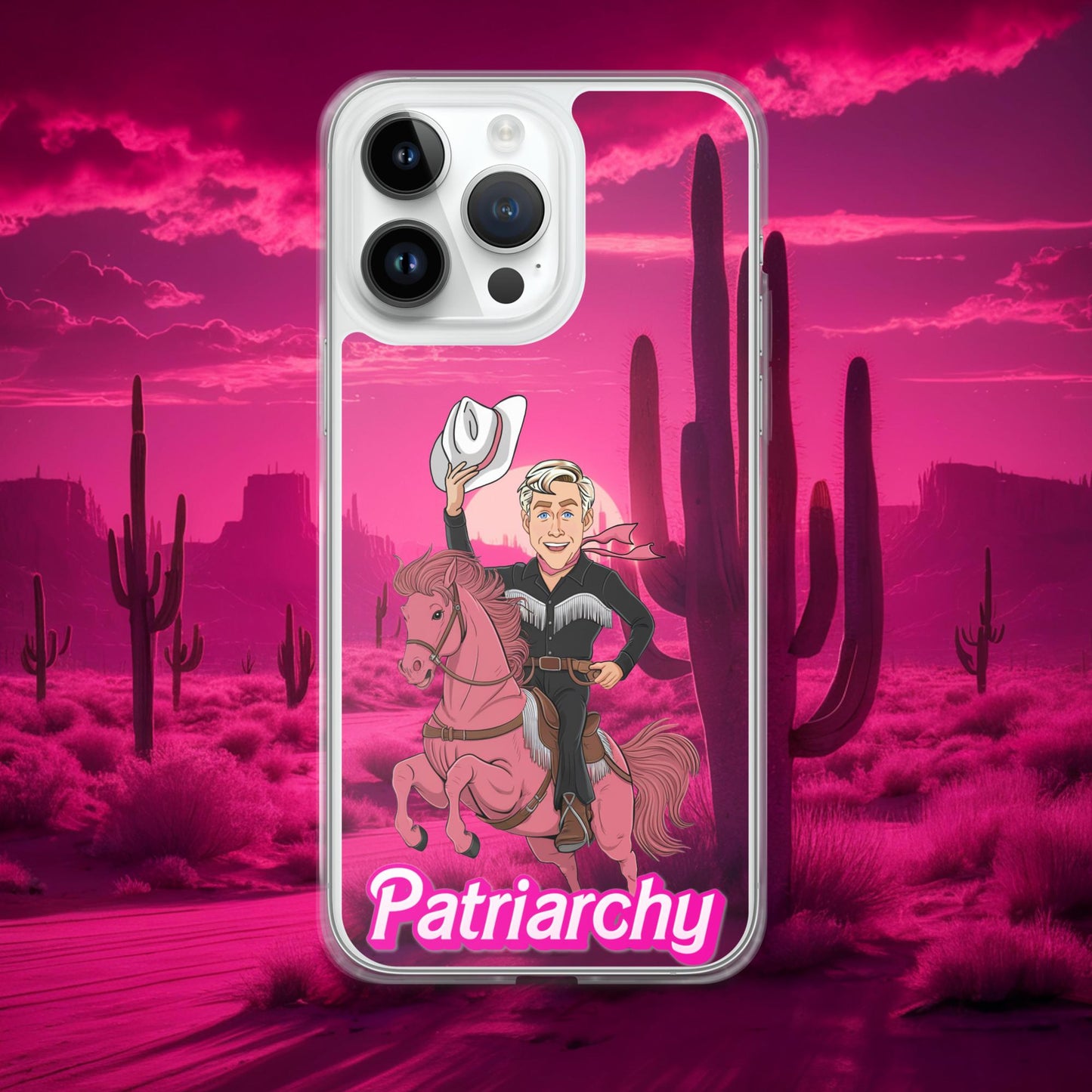 Ken Barbie Movie When I found out the patriarchy wasn't just about horses, I lost interest Clear Case for iPhone iPhone 14 Pro Max Mobile Phone Cases Barbie Celebrities Ken Movies Ryan Gosling Next Cult Brand