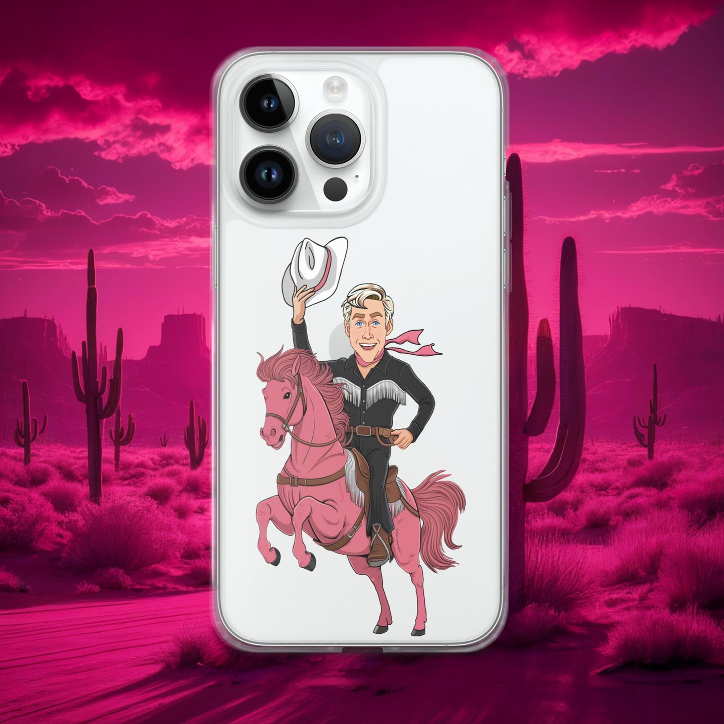 Ryan Gosling Ken Cowboy Horse Barbie Movie Clear Case for iPhone iPhone 14 Pro Max Mobile Phone Cases Barbie Celebrities Ken Movies Ryan Gosling Next Cult Brand