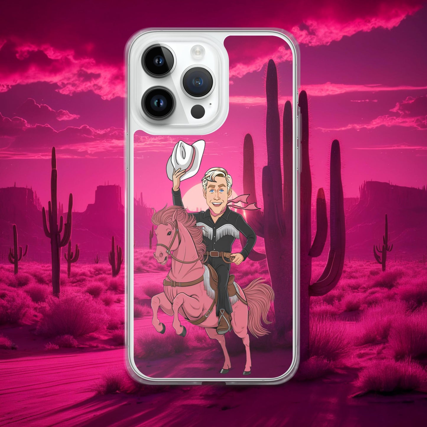 Ryan Gosling Ken Cowboy Horse Barbie Movie Clear Case for iPhone iPhone 14 Pro Max Mobile Phone Cases Barbie Celebrities Ken Movies Ryan Gosling Next Cult Brand