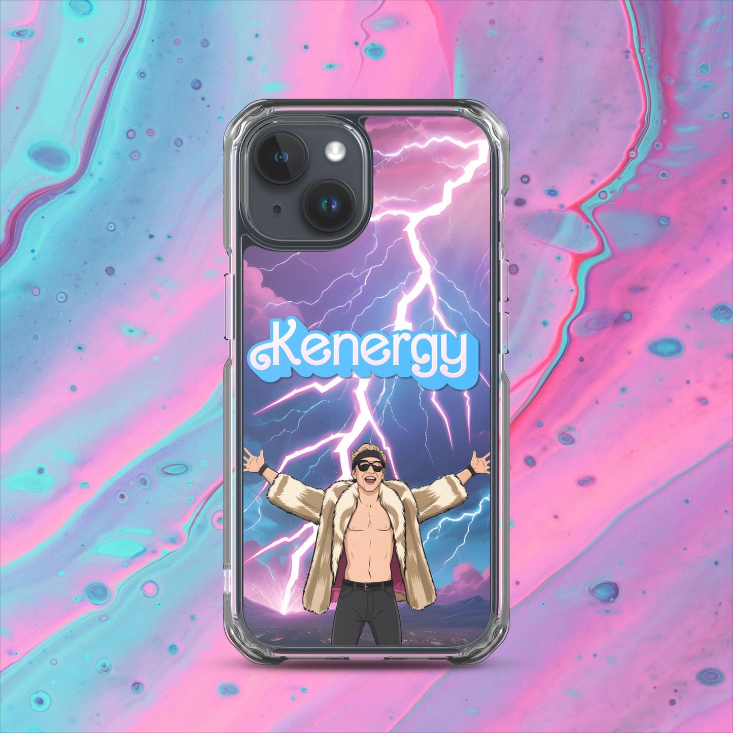 Kenergy Barbie Ryan Gosling Ken Clear Case for iPhone iPhone 15 Mobile Phone Cases Barbie Celebrities Ken Kenergy Movies Ryan Gosling Next Cult Brand