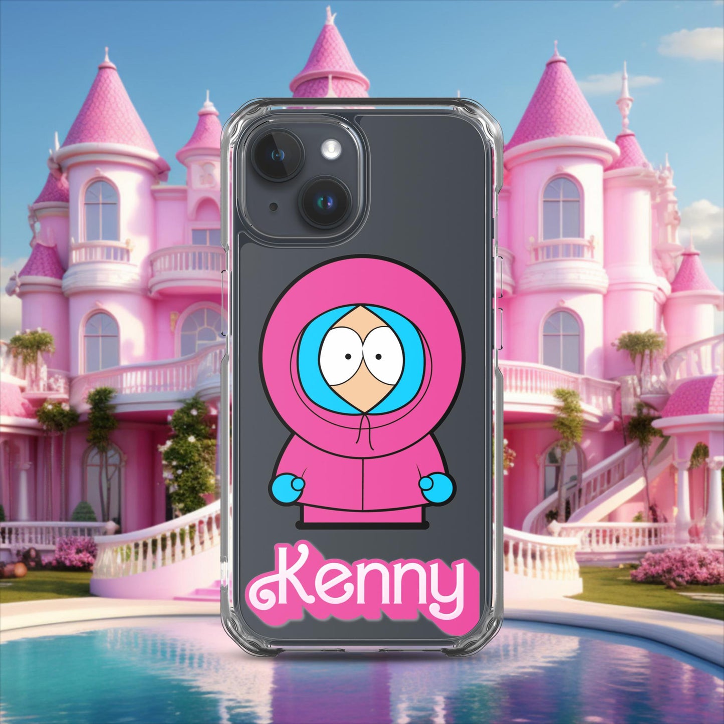 Kenny McCormick Ken Ryan Gosling Barbie South Park Kenny Clear Case for iPhone iPhone 15 Mobile Phone Cases Barbie Ken Kenny Movies South Park TV Shows Next Cult Brand