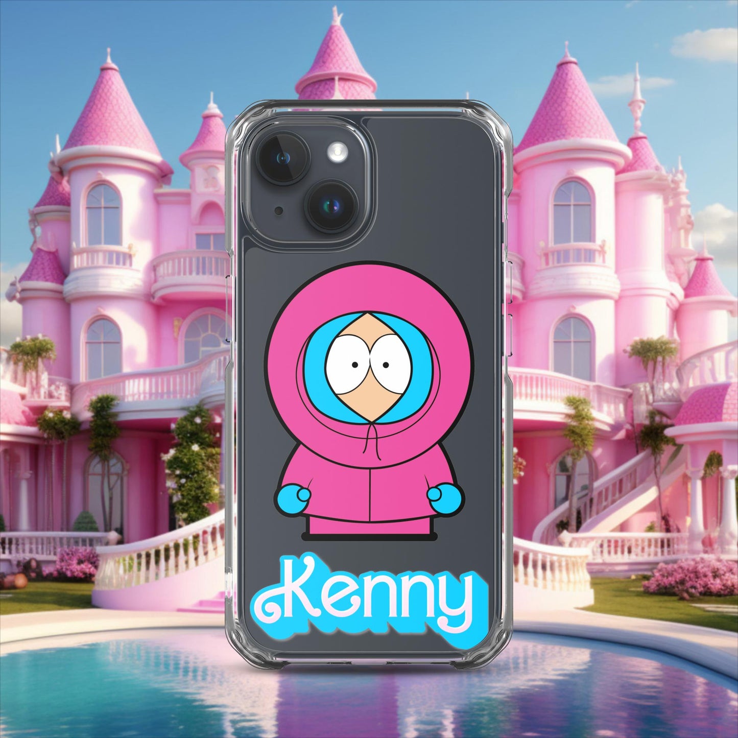 Kenny McCormick Ken Ryan Gosling Barbie South Park Kenny Clear Case for iPhone iPhone 15 Mobile Phone Cases Barbie Ken Kenny Movies South Park TV Shows Next Cult Brand