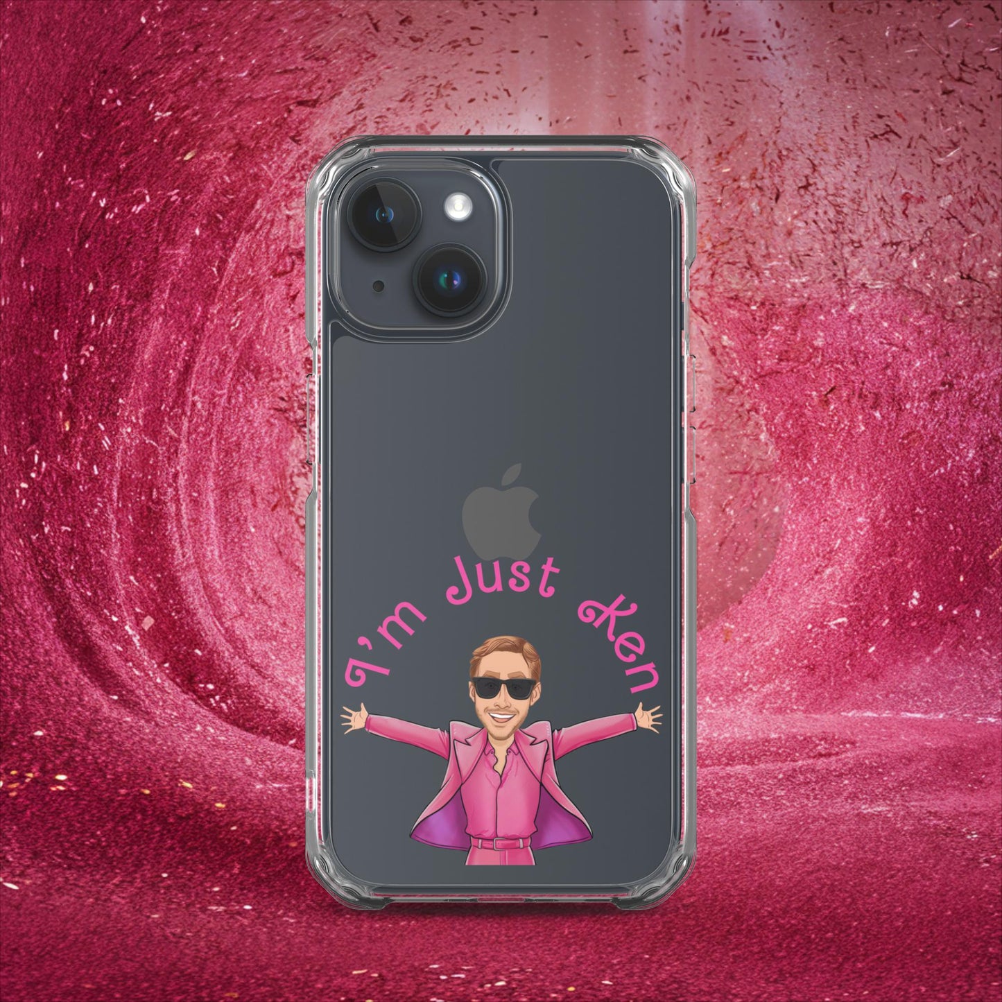 Ken Barbie Ryan Gosling I'm Just Ken Clear Case for iPhone iPhone 15 Mobile Phone Cases Barbie Celebrities Ken Movies Ryan Gosling Next Cult Brand