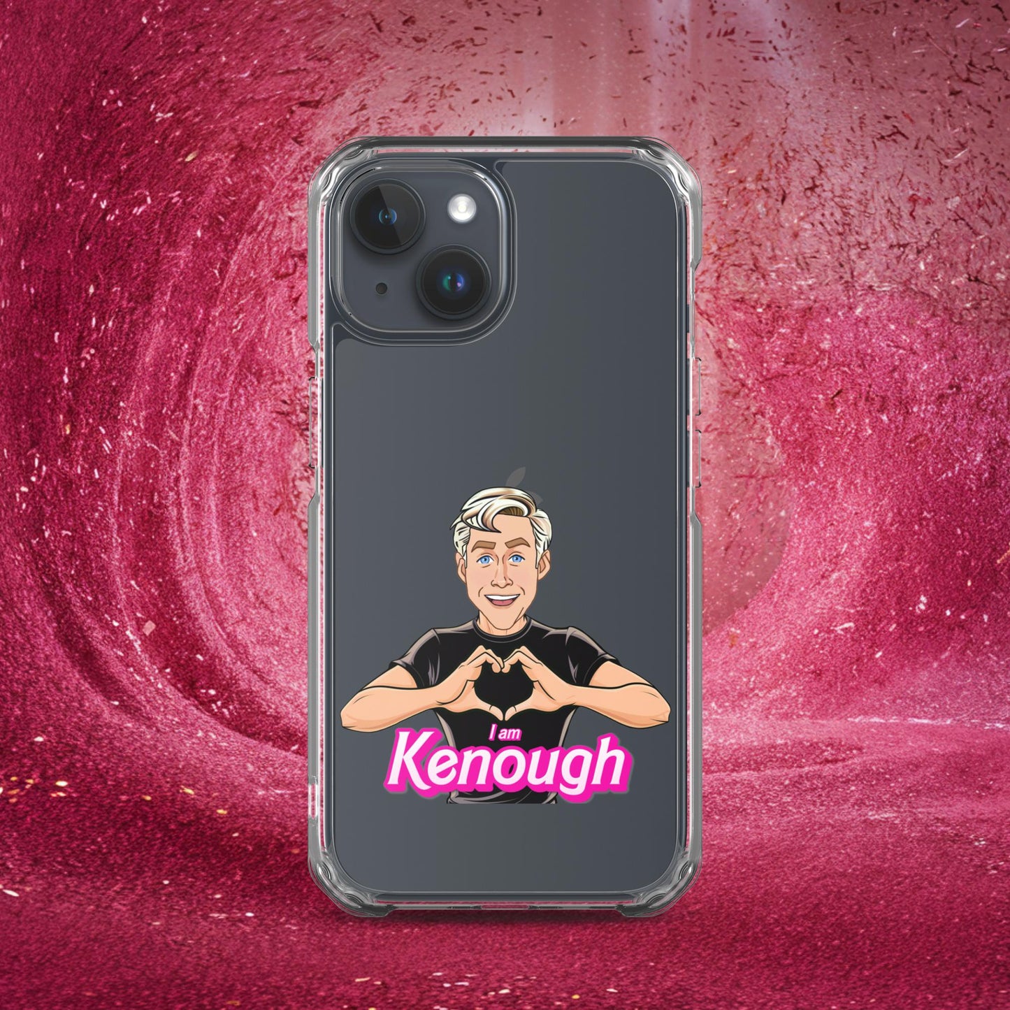 I am Kenough Ryan Gosling Ken Barbie Movie Clear Case for iPhone iPhone 15 Mobile Phone Cases Barbie Celebrities Ken Movies Ryan Gosling Next Cult Brand