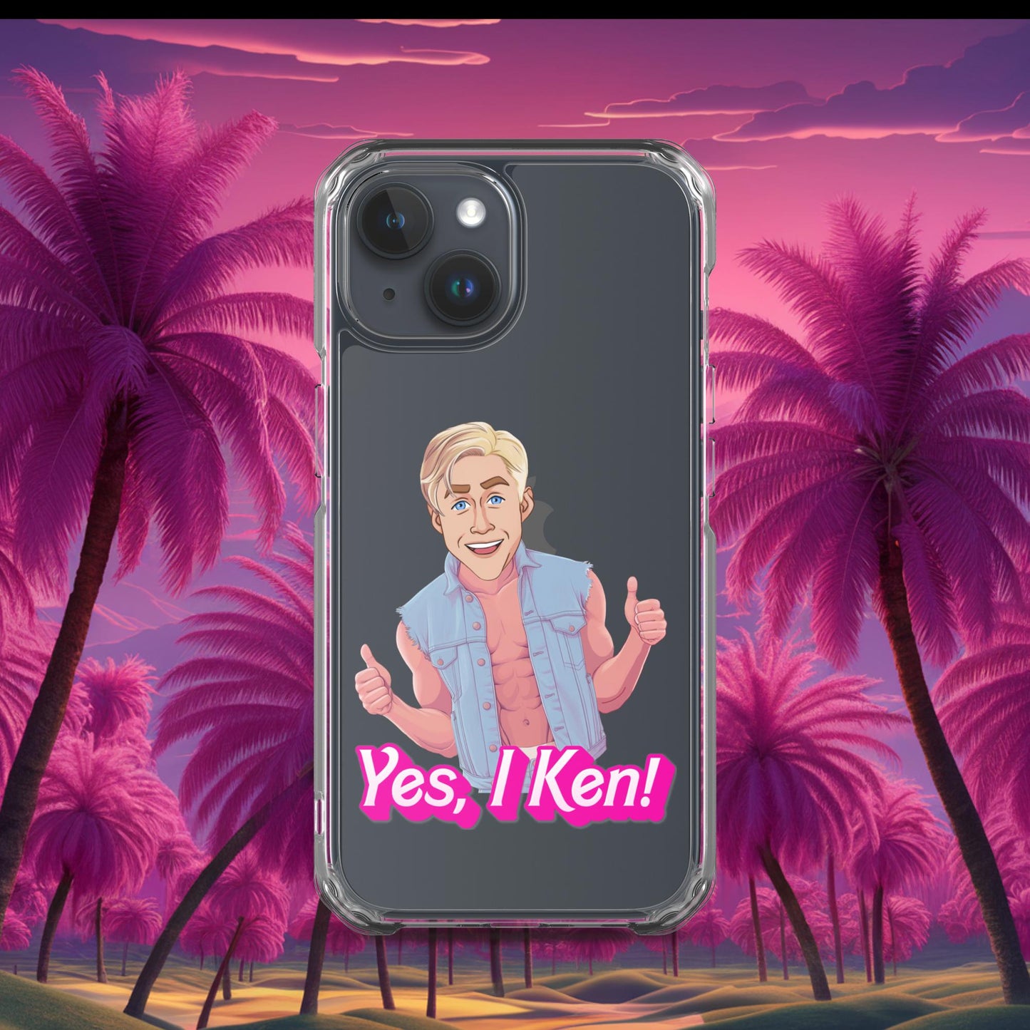 Yes I Ken Yes I can Ryan Gosling Ken Barbie Movie Clear Case for iPhone iPhone 15 Mobile Phone Cases Barbie Celebrities Ken Movies Ryan Gosling Next Cult Brand