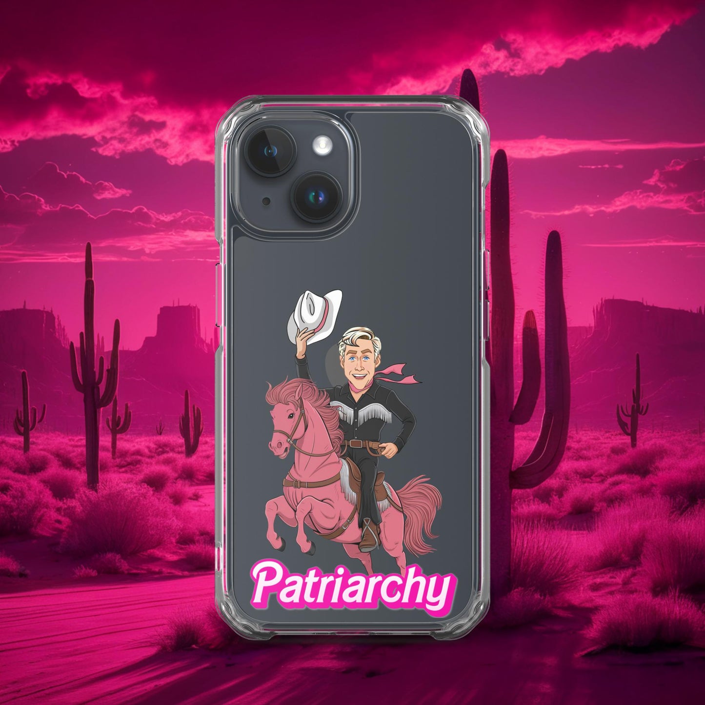 Ken Barbie Movie When I found out the patriarchy wasn't just about horses, I lost interest Clear Case for iPhone iPhone 15 Mobile Phone Cases Barbie Celebrities Ken Movies Ryan Gosling Next Cult Brand