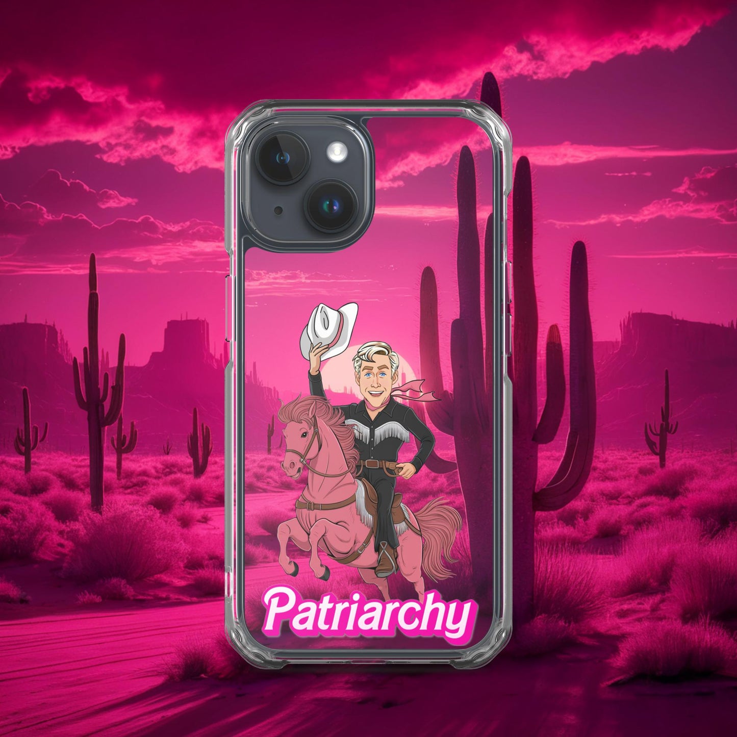 Ken Barbie Movie When I found out the patriarchy wasn't just about horses, I lost interest Clear Case for iPhone iPhone 15 Mobile Phone Cases Barbie Celebrities Ken Movies Ryan Gosling Next Cult Brand