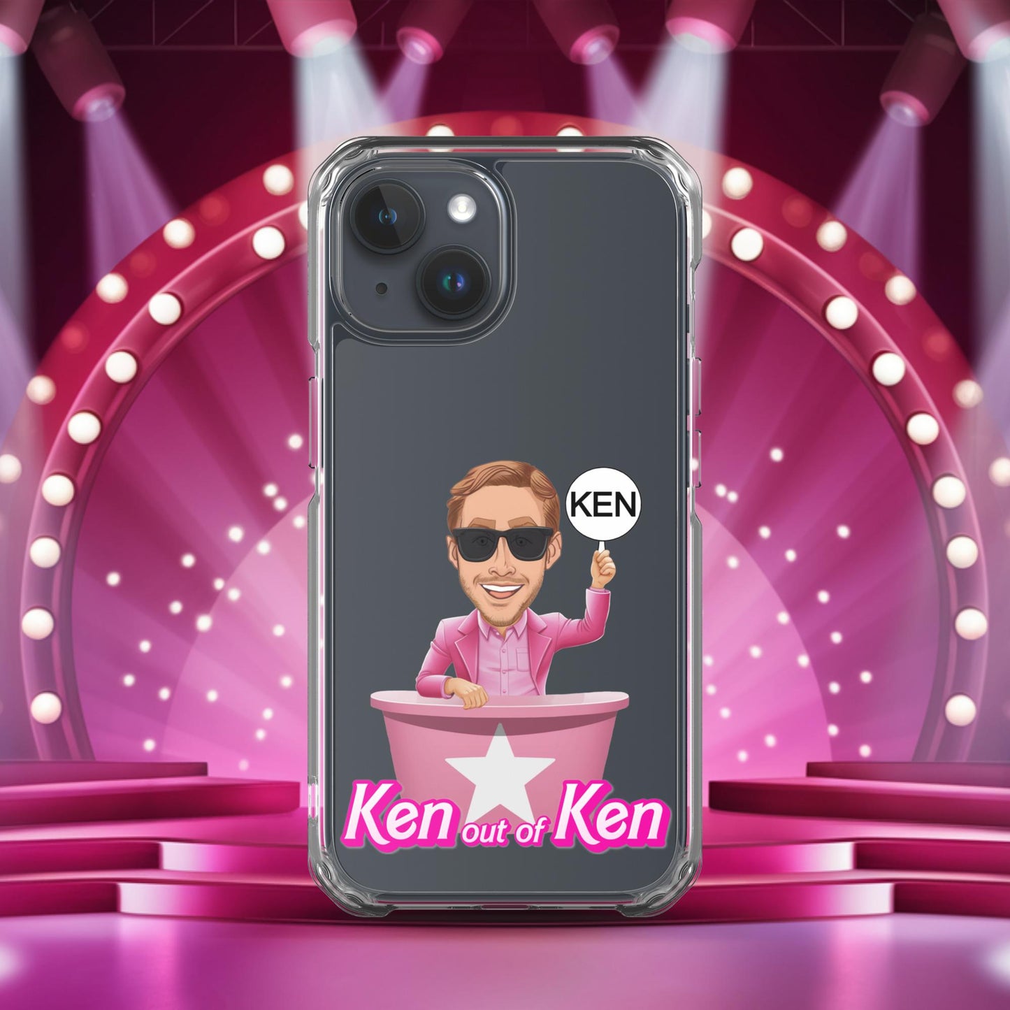 Ken out of Ken Ryan Gosling Barbie Movie Clear Case for iPhone iPhone 15 Mobile Phone Cases Barbie Celebrities Ken Movies Ryan Gosling Next Cult Brand