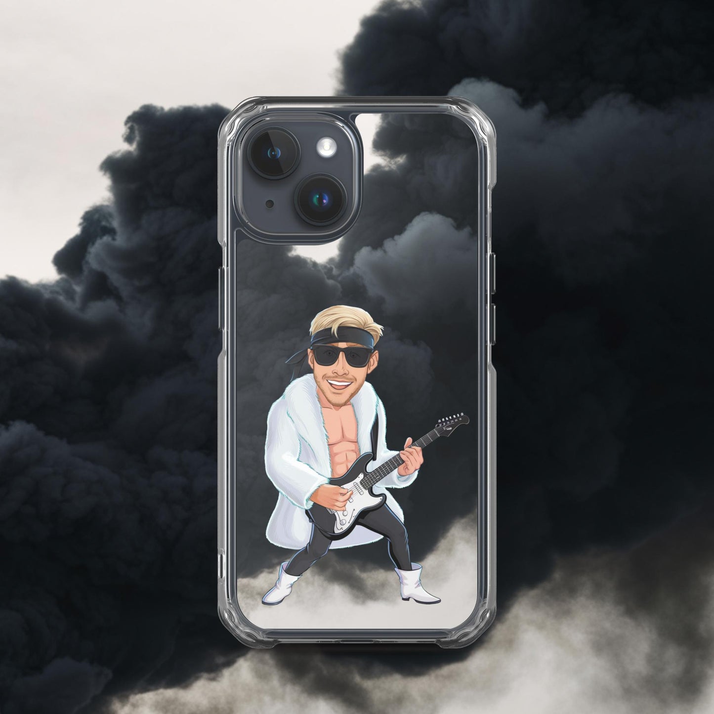 Rockstar Ken Barbie Movie Ryan Gosling Clear Case for iPhone iPhone 15 Mobile Phone Cases Barbie Celebrities Ken Movies Music Rock Music Ryan Gosling Next Cult Brand
