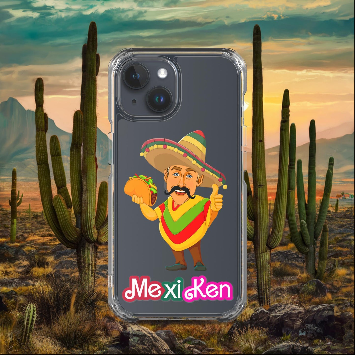 MexiKen Ken Barbie Movie Ryan Gosling Mexican Clear Case for iPhone iPhone 15 Mobile Phone Cases Barbie Celebrities Ken Mexico Movies Ryan Gosling Next Cult Brand