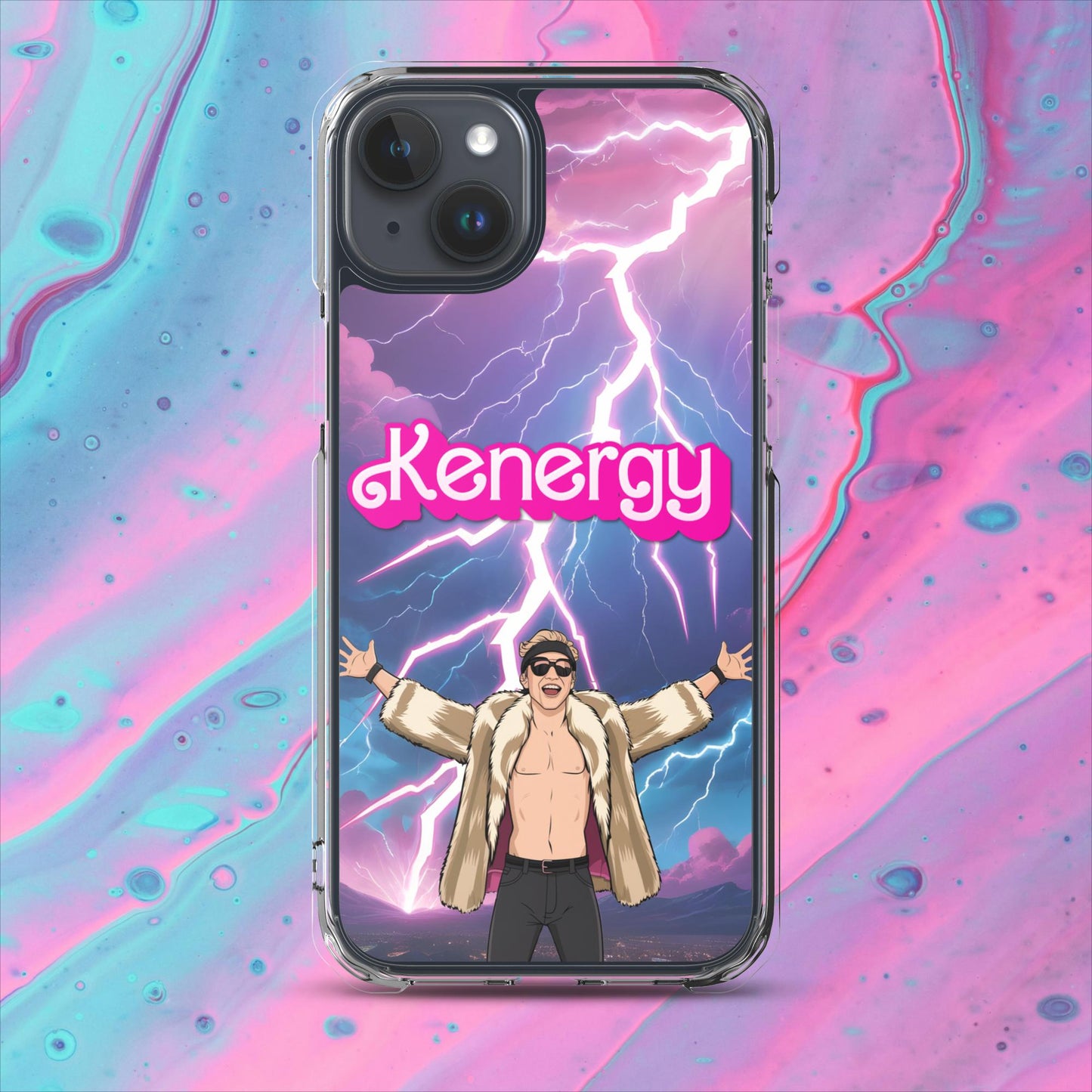 Kenergy Barbie Ryan Gosling Ken Clear Case for iPhone iPhone 15 Plus Mobile Phone Cases Barbie Celebrities Ken Kenergy Movies Ryan Gosling Next Cult Brand