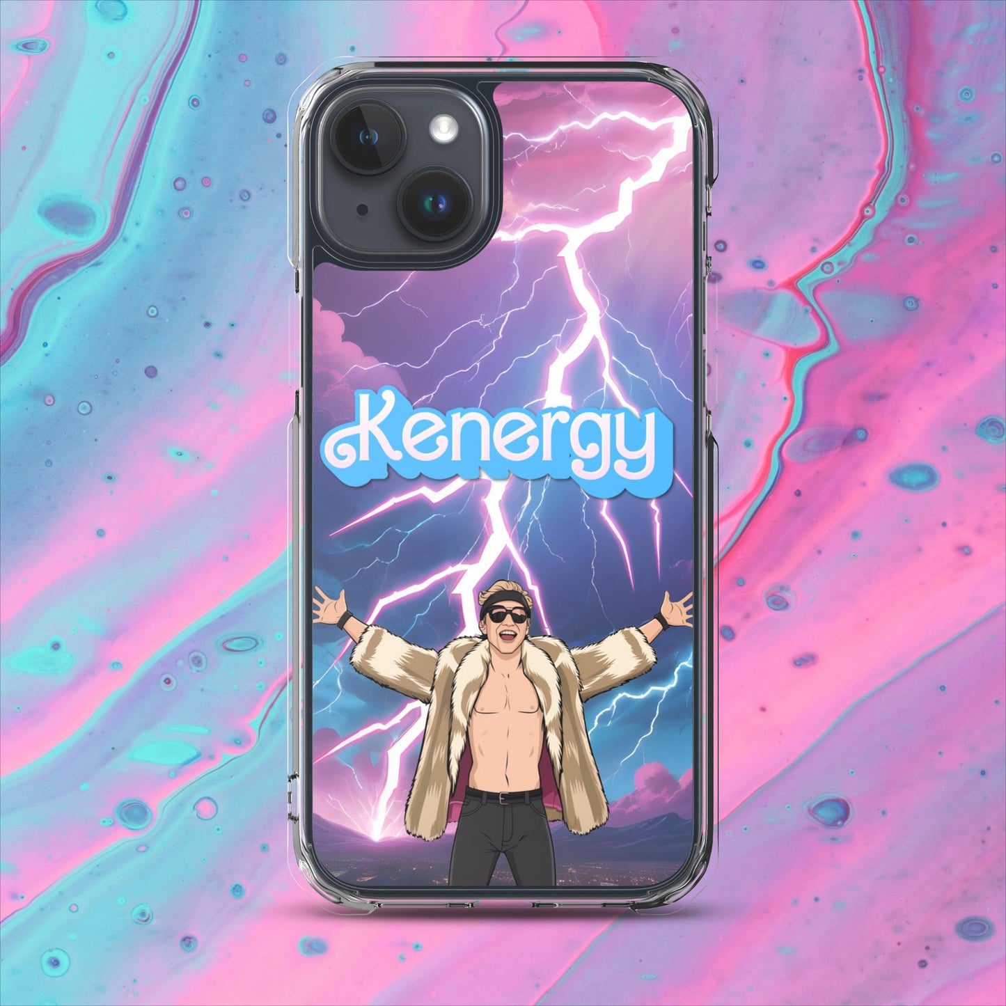 Kenergy Barbie Ryan Gosling Ken Clear Case for iPhone iPhone 15 Plus Mobile Phone Cases Barbie Celebrities Ken Kenergy Movies Ryan Gosling Next Cult Brand