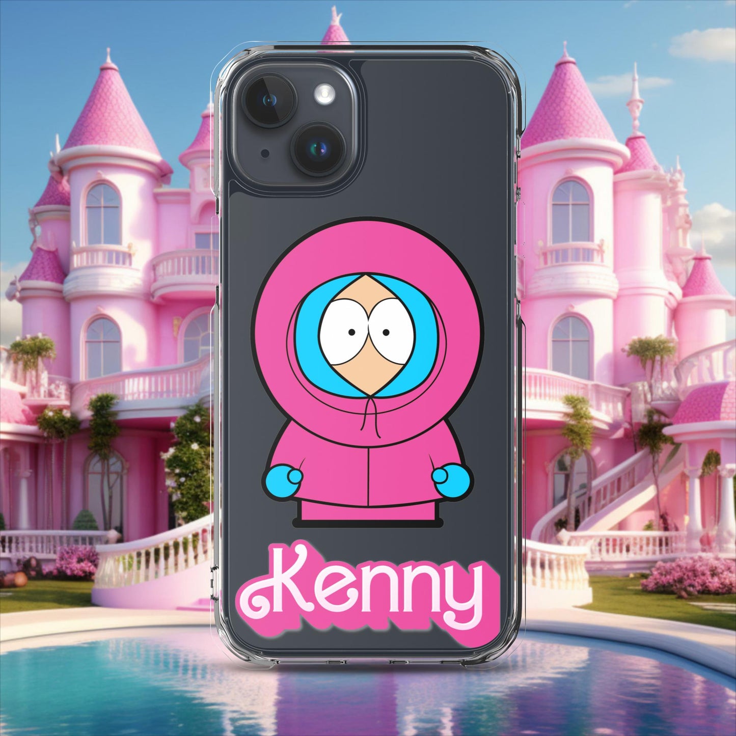 Kenny McCormick Ken Ryan Gosling Barbie South Park Kenny Clear Case for iPhone iPhone 15 Plus Mobile Phone Cases Barbie Ken Kenny Movies South Park TV Shows Next Cult Brand