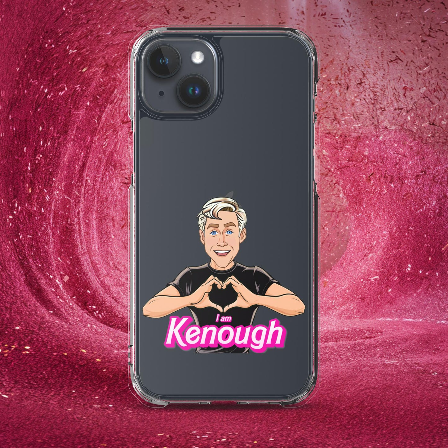 I am Kenough Ryan Gosling Ken Barbie Movie Clear Case for iPhone iPhone 15 Plus Mobile Phone Cases Barbie Celebrities Ken Movies Ryan Gosling Next Cult Brand