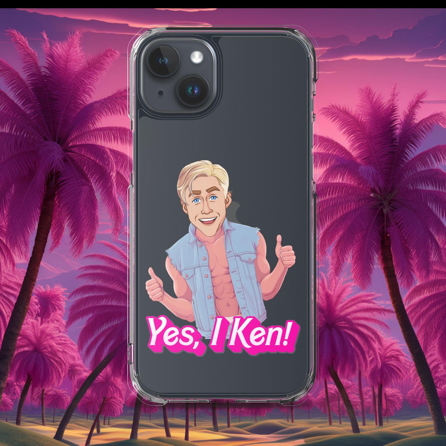 Yes I Ken Yes I can Ryan Gosling Ken Barbie Movie Clear Case for iPhone iPhone 15 Plus Mobile Phone Cases Barbie Celebrities Ken Movies Ryan Gosling Next Cult Brand