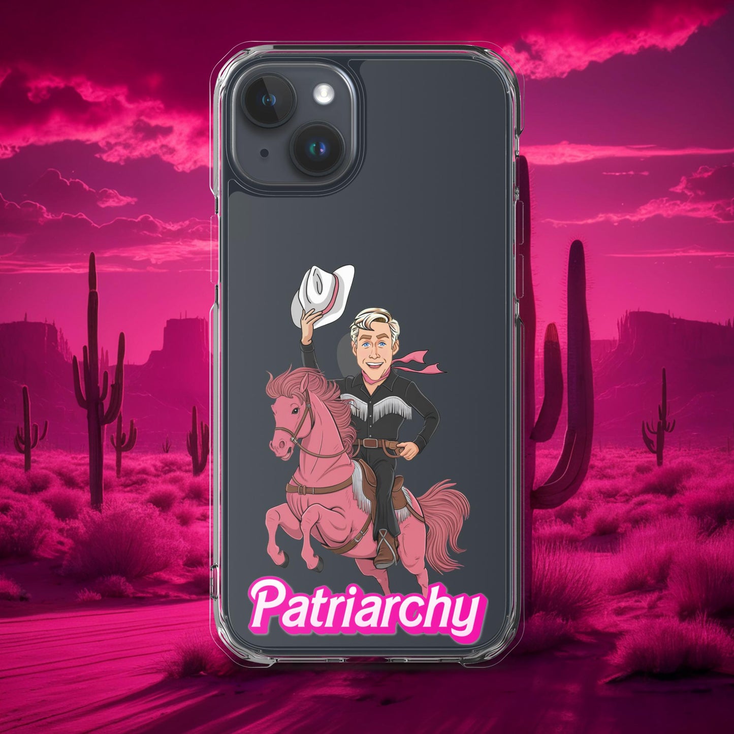 Ken Barbie Movie When I found out the patriarchy wasn't just about horses, I lost interest Clear Case for iPhone iPhone 15 Plus Mobile Phone Cases Barbie Celebrities Ken Movies Ryan Gosling Next Cult Brand
