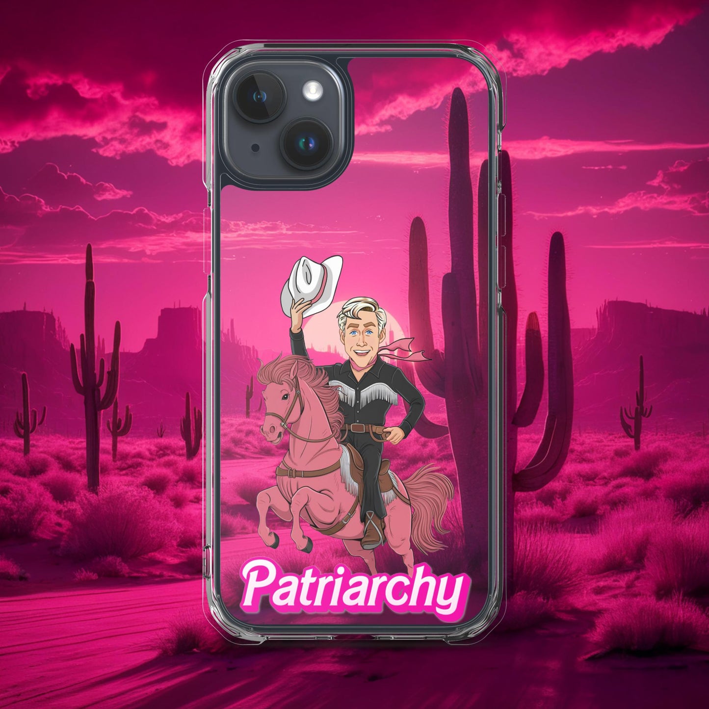 Ken Barbie Movie When I found out the patriarchy wasn't just about horses, I lost interest Clear Case for iPhone iPhone 15 Plus Mobile Phone Cases Barbie Celebrities Ken Movies Ryan Gosling Next Cult Brand