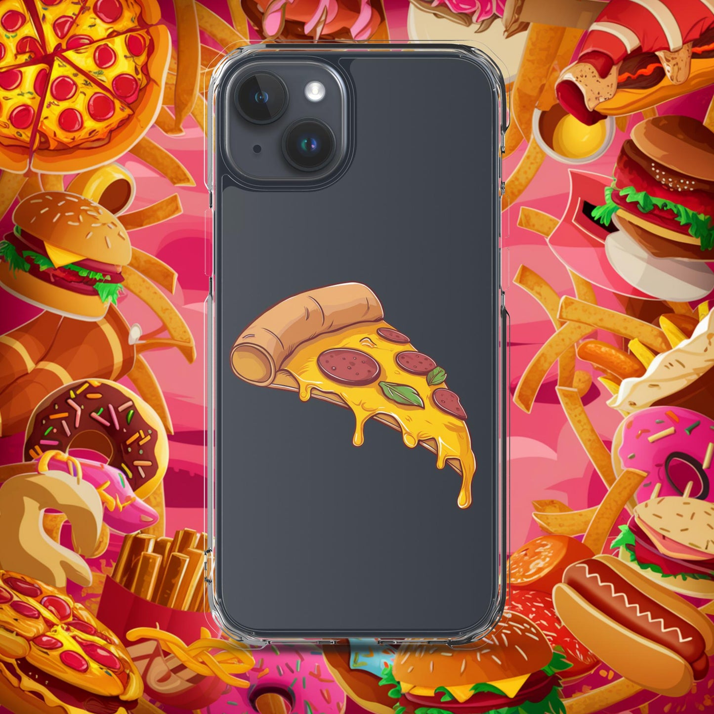 Pizza I Love Pizza Clear Case for iPhone iPhone 15 Plus Mobile Phone Cases Fast Food Pizza Next Cult Brand