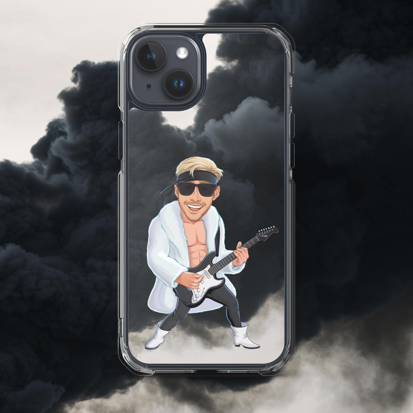 Rockstar Ken Barbie Movie Ryan Gosling Clear Case for iPhone iPhone 15 Plus Mobile Phone Cases Barbie Celebrities Ken Movies Music Rock Music Ryan Gosling Next Cult Brand