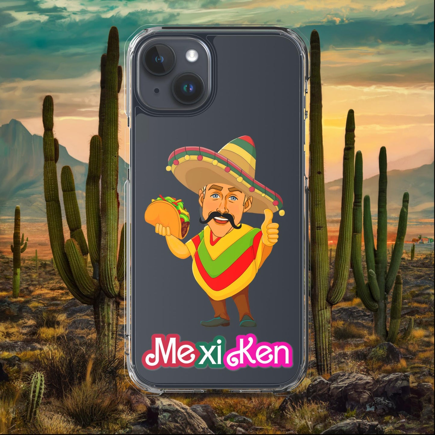 MexiKen Ken Barbie Movie Ryan Gosling Mexican Clear Case for iPhone iPhone 15 Plus Mobile Phone Cases Barbie Celebrities Ken Mexico Movies Ryan Gosling Next Cult Brand