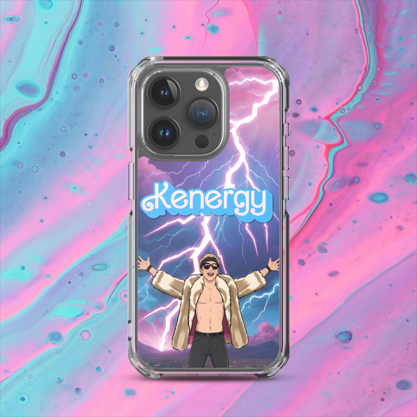 Kenergy Barbie Ryan Gosling Ken Clear Case for iPhone iPhone 15 Pro Mobile Phone Cases Barbie Celebrities Ken Kenergy Movies Ryan Gosling Next Cult Brand