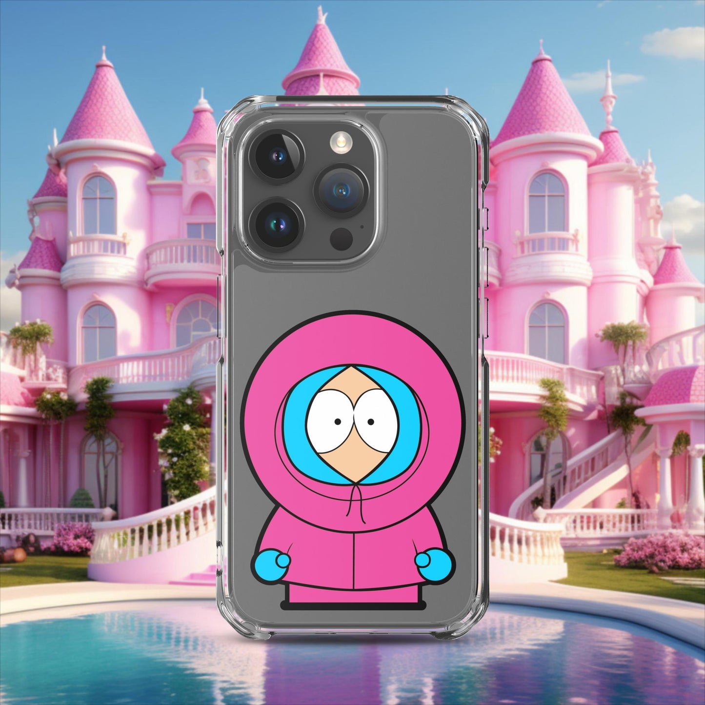 Kenny McCormick Ken Ryan Gosling Barbie South Park Kenny Clear Case for iPhone iPhone 15 Pro Mobile Phone Cases Barbie Ken Kenny Movies South Park TV Shows Next Cult Brand