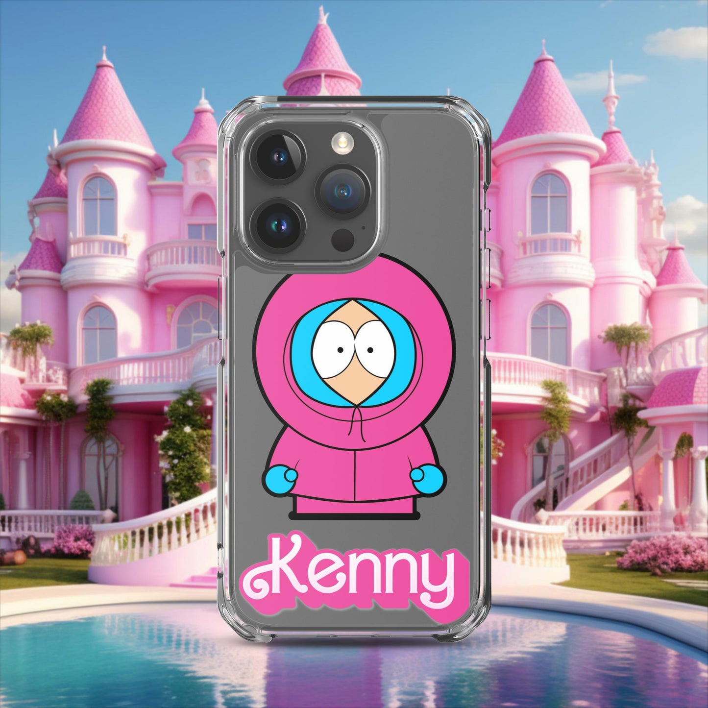 Kenny McCormick Ken Ryan Gosling Barbie South Park Kenny Clear Case for iPhone iPhone 15 Pro Mobile Phone Cases Barbie Ken Kenny Movies South Park TV Shows Next Cult Brand