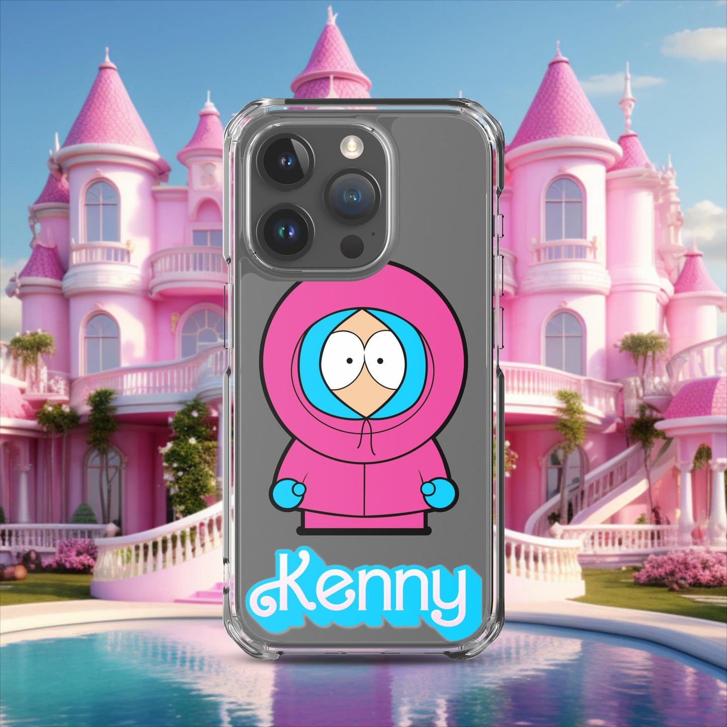 Kenny McCormick Ken Ryan Gosling Barbie South Park Kenny Clear Case for iPhone iPhone 15 Pro Mobile Phone Cases Barbie Ken Kenny Movies South Park TV Shows Next Cult Brand