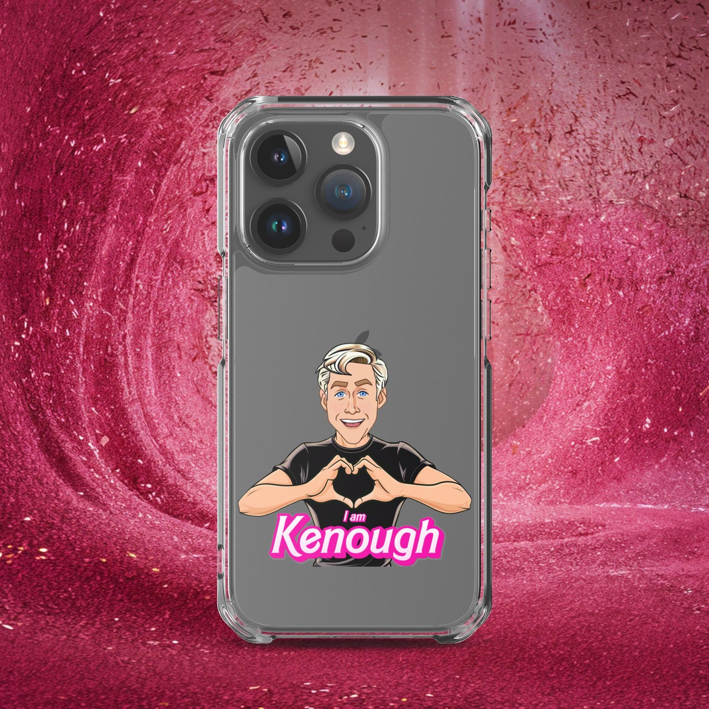 I am Kenough Ryan Gosling Ken Barbie Movie Clear Case for iPhone iPhone 15 Pro Mobile Phone Cases Barbie Celebrities Ken Movies Ryan Gosling Next Cult Brand