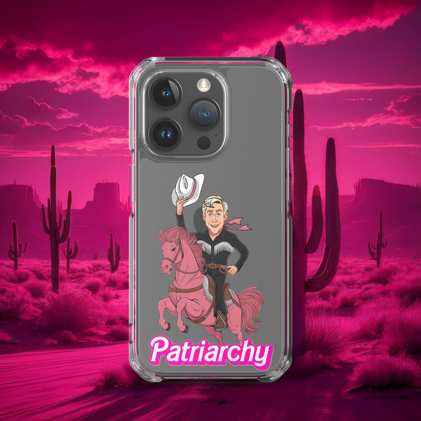 Ken Barbie Movie When I found out the patriarchy wasn't just about horses, I lost interest Clear Case for iPhone iPhone 15 Pro Mobile Phone Cases Barbie Celebrities Ken Movies Ryan Gosling Next Cult Brand