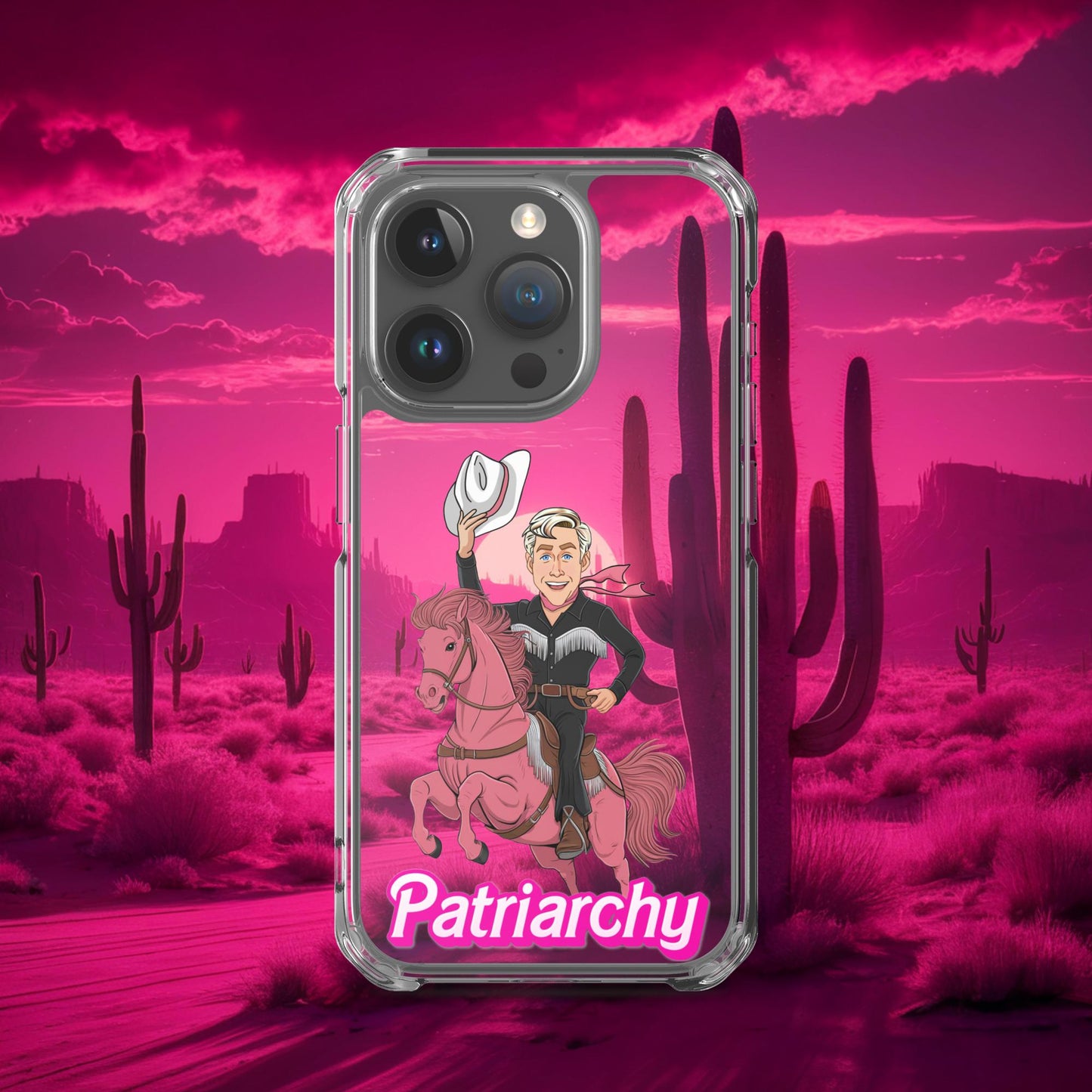 Ken Barbie Movie When I found out the patriarchy wasn't just about horses, I lost interest Clear Case for iPhone iPhone 15 Pro Mobile Phone Cases Barbie Celebrities Ken Movies Ryan Gosling Next Cult Brand