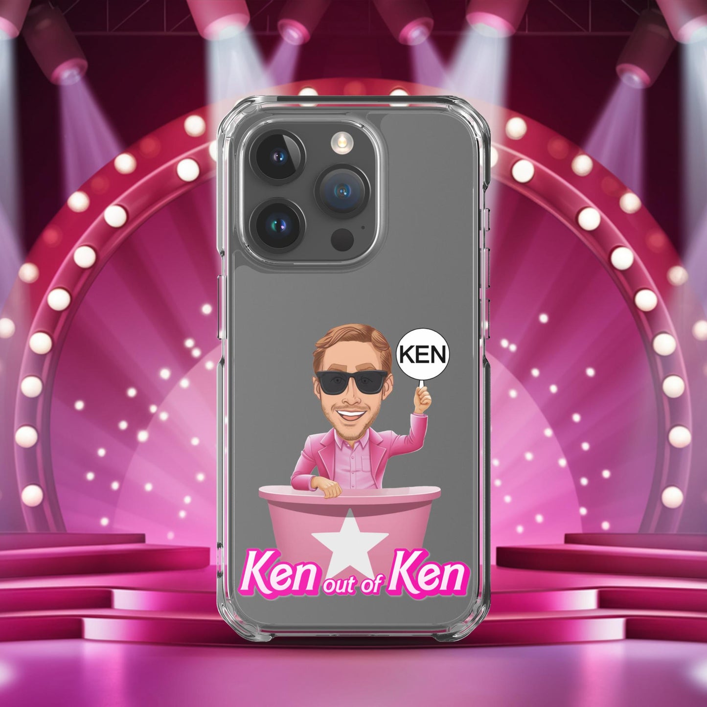 Ken out of Ken Ryan Gosling Barbie Movie Clear Case for iPhone iPhone 15 Pro Mobile Phone Cases Barbie Celebrities Ken Movies Ryan Gosling Next Cult Brand