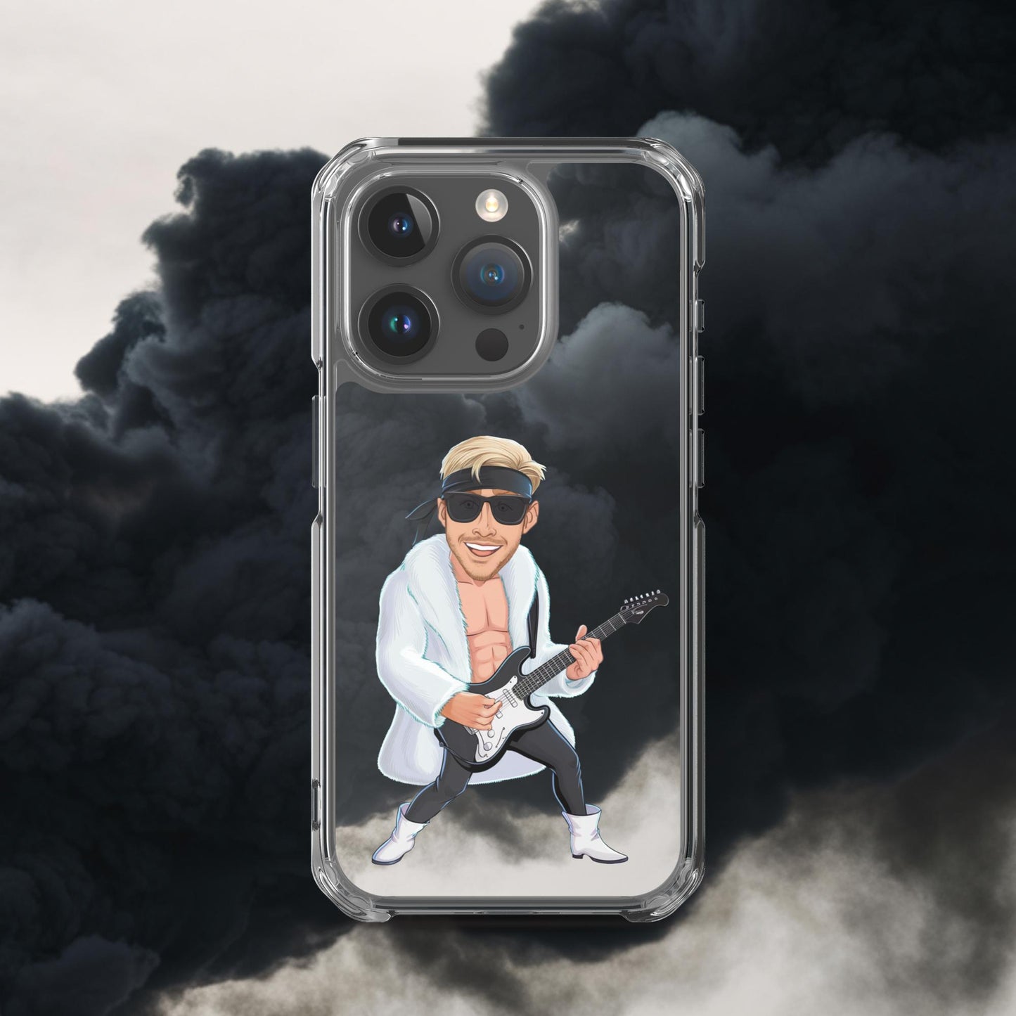 Rockstar Ken Barbie Movie Ryan Gosling Clear Case for iPhone iPhone 15 Pro Mobile Phone Cases Barbie Celebrities Ken Movies Music Rock Music Ryan Gosling Next Cult Brand