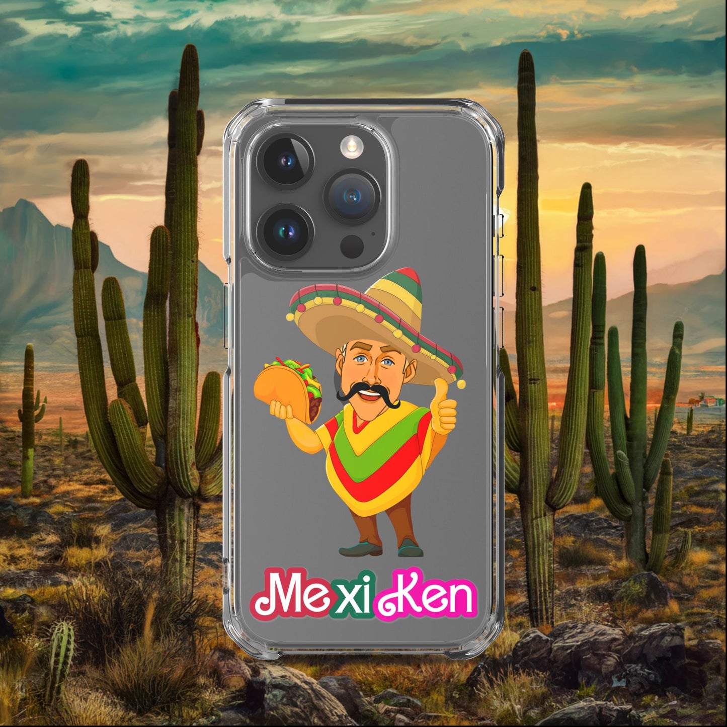 MexiKen Ken Barbie Movie Ryan Gosling Mexican Clear Case for iPhone iPhone 15 Pro Mobile Phone Cases Barbie Celebrities Ken Mexico Movies Ryan Gosling Next Cult Brand
