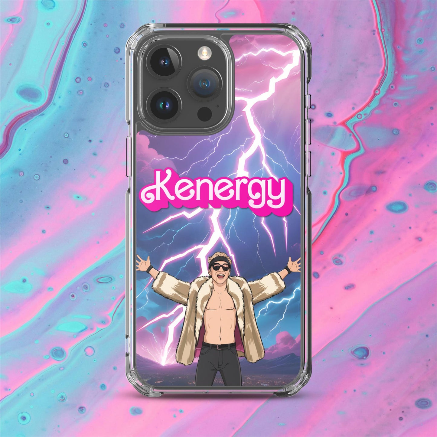 Kenergy Barbie Ryan Gosling Ken Clear Case for iPhone iPhone 15 Pro Max Mobile Phone Cases Barbie Celebrities Ken Kenergy Movies Ryan Gosling Next Cult Brand