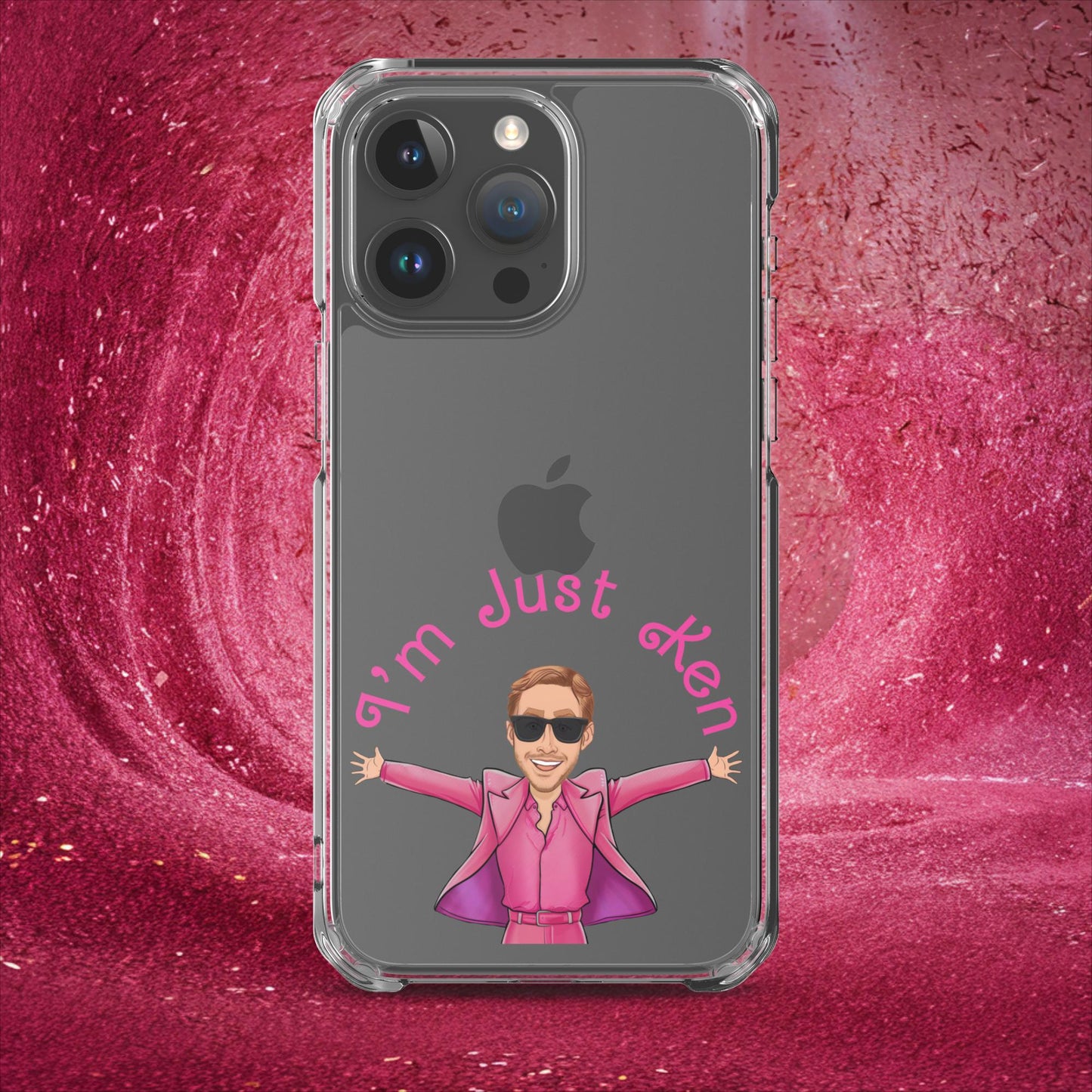 Ken Barbie Ryan Gosling I'm Just Ken Clear Case for iPhone iPhone 15 Pro Max Mobile Phone Cases Barbie Celebrities Ken Movies Ryan Gosling Next Cult Brand