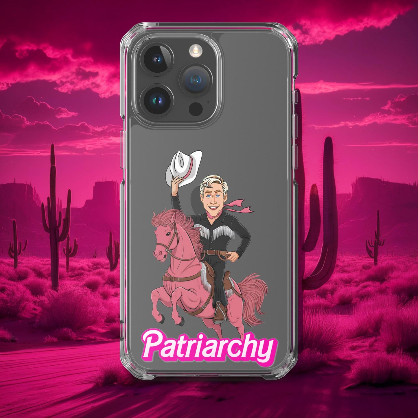 Ken Barbie Movie When I found out the patriarchy wasn't just about horses, I lost interest Clear Case for iPhone iPhone 15 Pro Max Mobile Phone Cases Barbie Celebrities Ken Movies Ryan Gosling Next Cult Brand