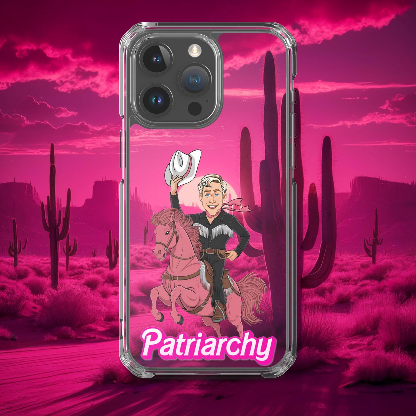 Ken Barbie Movie When I found out the patriarchy wasn't just about horses, I lost interest Clear Case for iPhone iPhone 15 Pro Max Mobile Phone Cases Barbie Celebrities Ken Movies Ryan Gosling Next Cult Brand