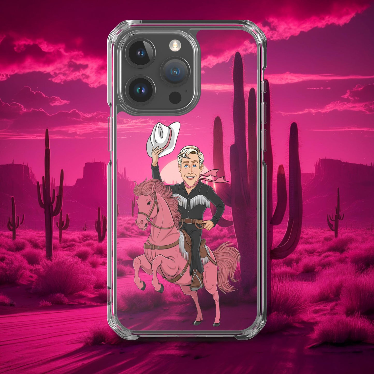 Ryan Gosling Ken Cowboy Horse Barbie Movie Clear Case for iPhone iPhone 15 Pro Max Mobile Phone Cases Barbie Celebrities Ken Movies Ryan Gosling Next Cult Brand