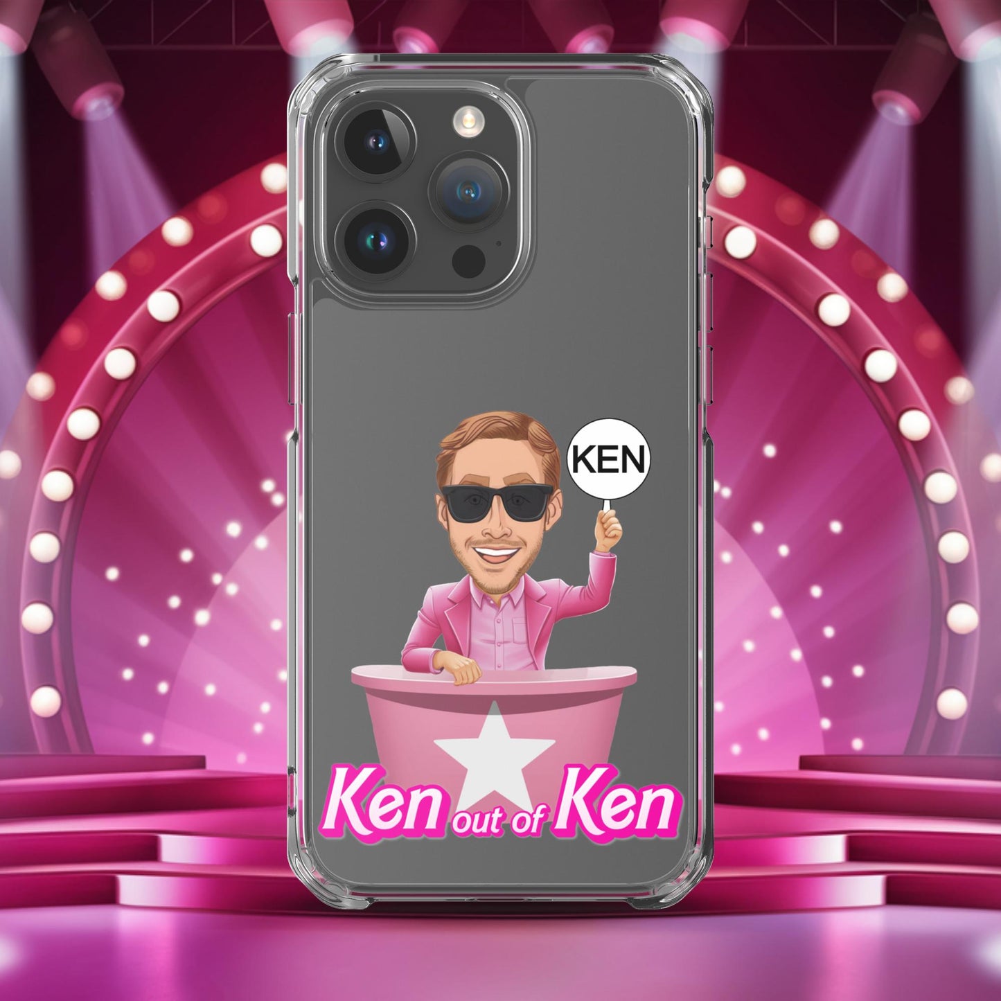 Ken out of Ken Ryan Gosling Barbie Movie Clear Case for iPhone iPhone 15 Pro Max Mobile Phone Cases Barbie Celebrities Ken Movies Ryan Gosling Next Cult Brand