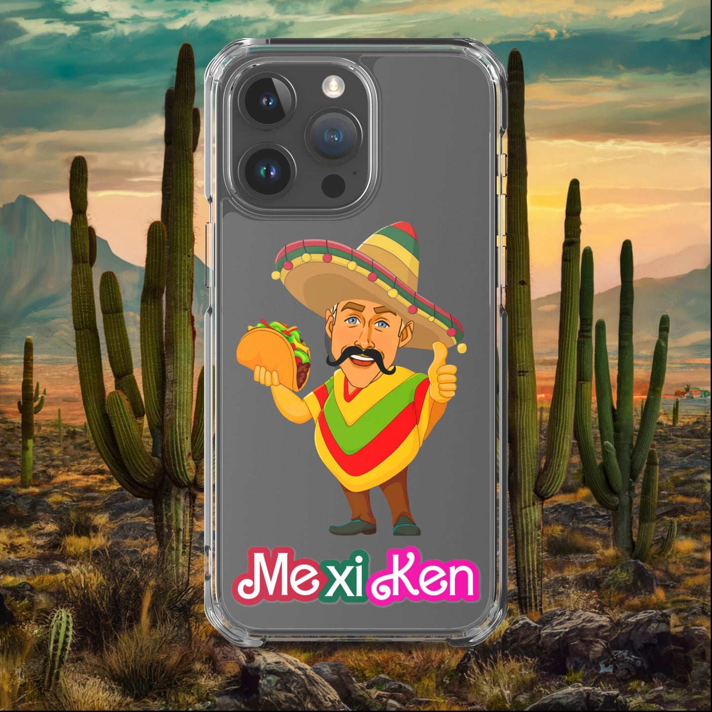 MexiKen Ken Barbie Movie Ryan Gosling Mexican Clear Case for iPhone iPhone 15 Pro Max Mobile Phone Cases Barbie Celebrities Ken Mexico Movies Ryan Gosling Next Cult Brand
