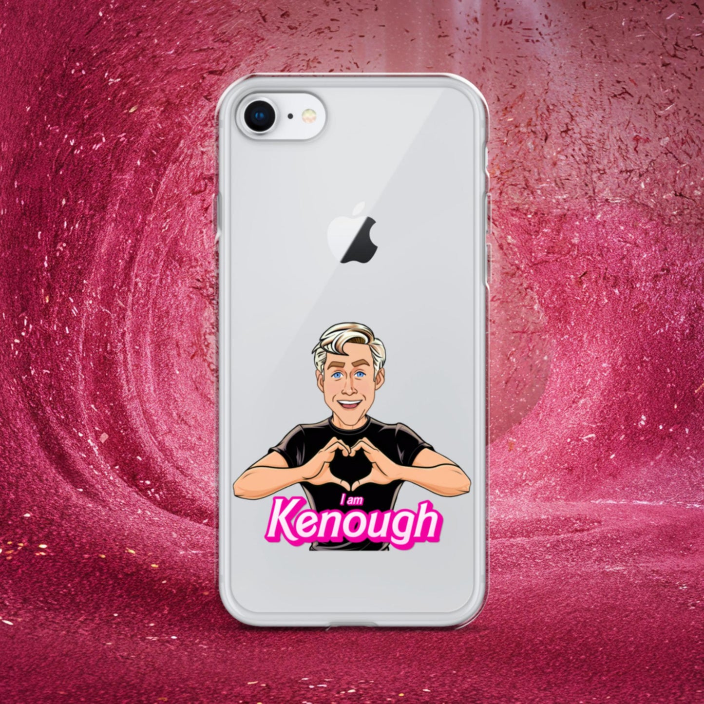 I am Kenough Ryan Gosling Ken Barbie Movie Clear Case for iPhone iPhone 7 8 Mobile Phone Cases Barbie Celebrities Ken Movies Ryan Gosling Next Cult Brand