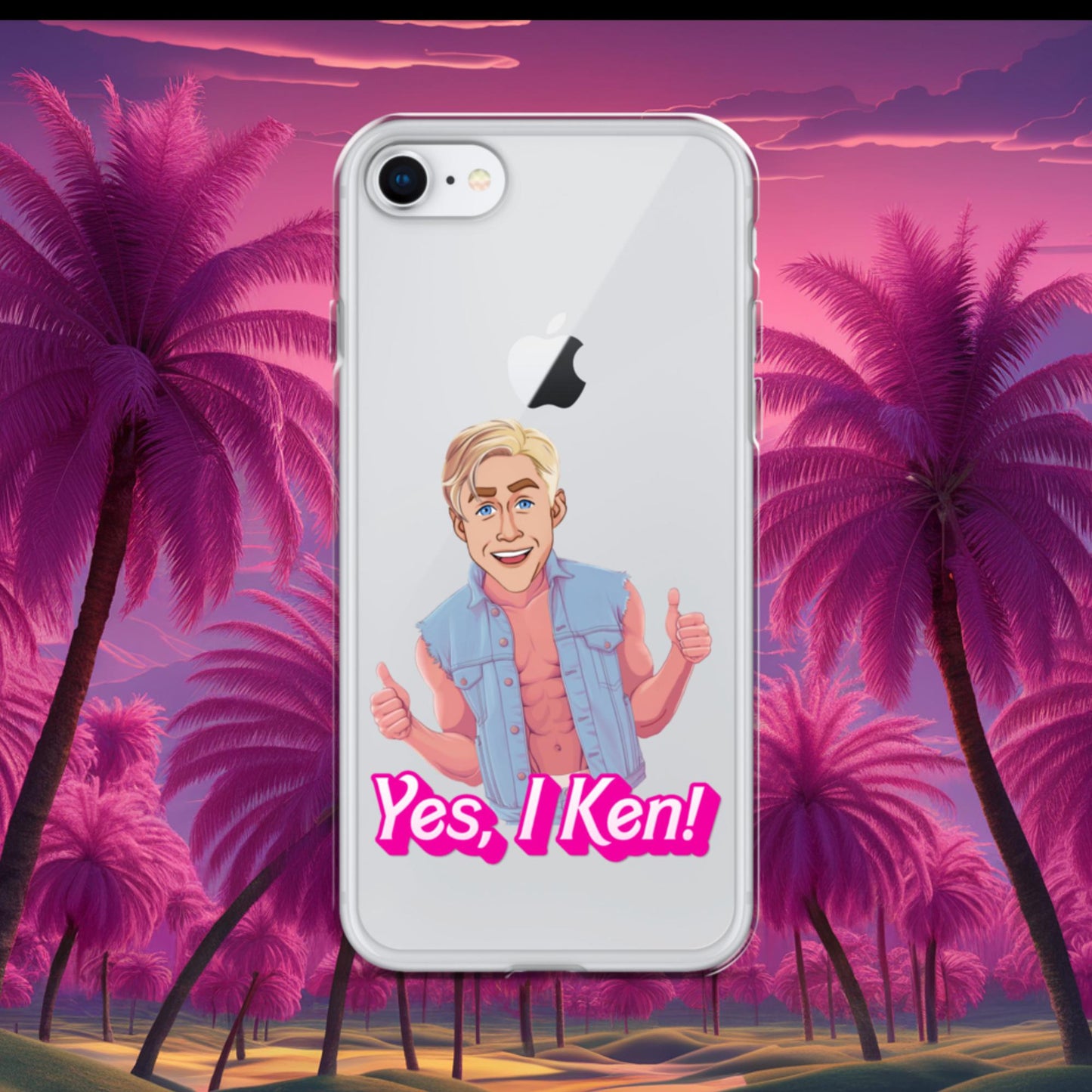 Yes I Ken Yes I can Ryan Gosling Ken Barbie Movie Clear Case for iPhone iPhone 7 8 Mobile Phone Cases Barbie Celebrities Ken Movies Ryan Gosling Next Cult Brand