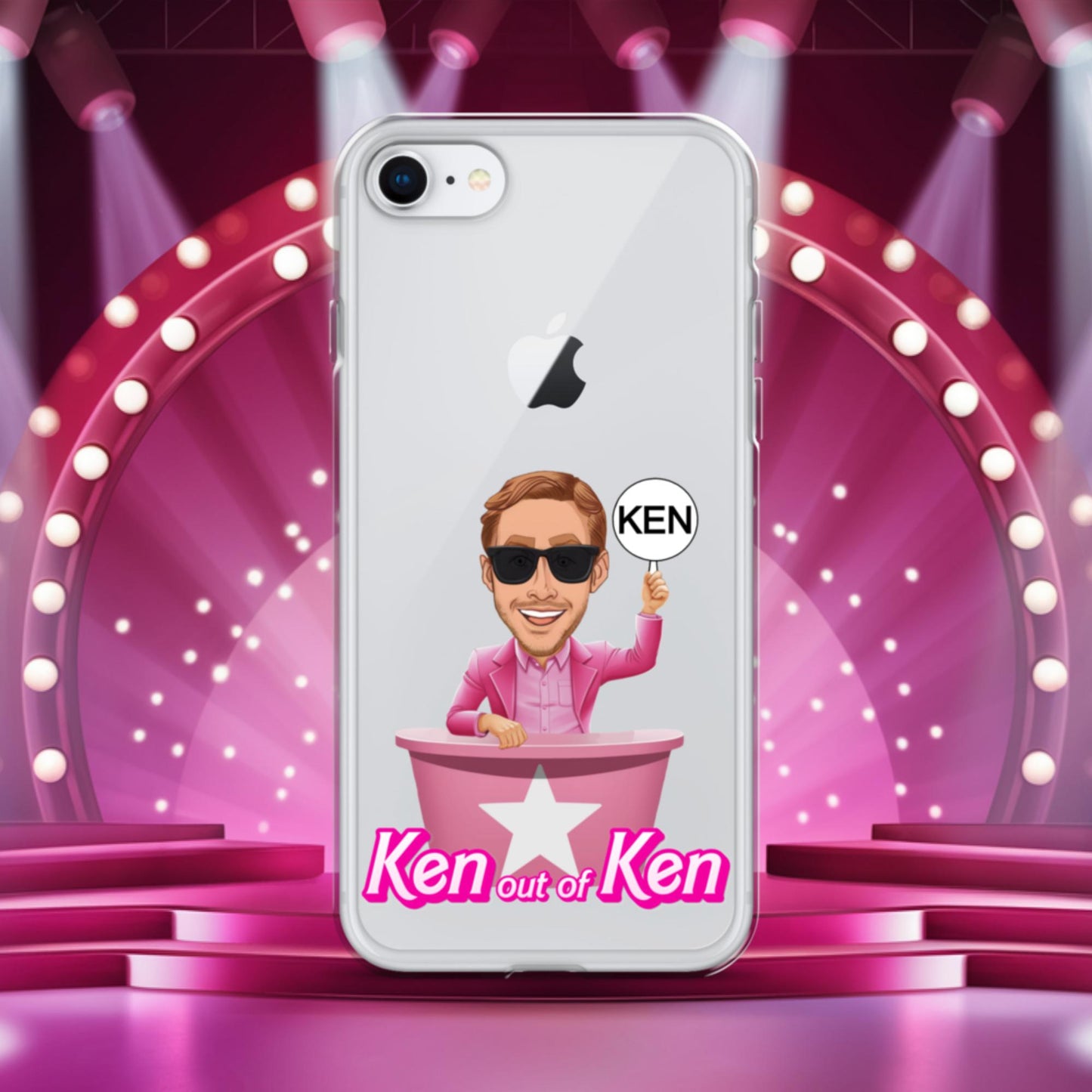 Ken out of Ken Ryan Gosling Barbie Movie Clear Case for iPhone iPhone 7 8 Mobile Phone Cases Barbie Celebrities Ken Movies Ryan Gosling Next Cult Brand