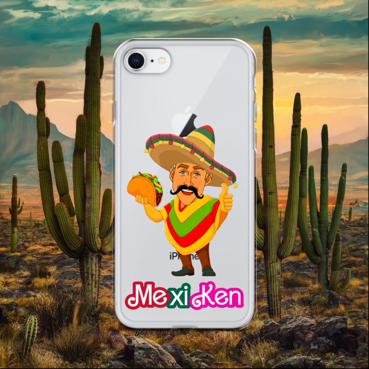 MexiKen Ken Barbie Movie Ryan Gosling Mexican Clear Case for iPhone iPhone 7 8 Mobile Phone Cases Barbie Celebrities Ken Mexico Movies Ryan Gosling Next Cult Brand
