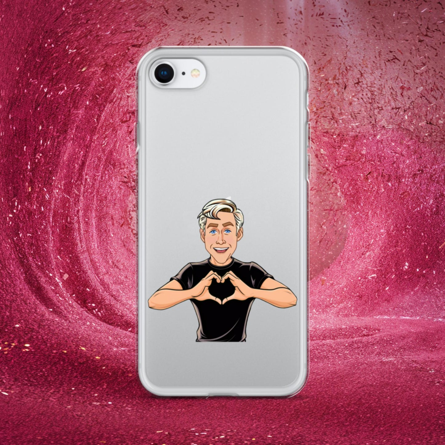 I Love Ryan Gosling Ken Barbie Movie I am Kenough Clear Case for iPhone iPhone SE Mobile Phone Cases Barbie Celebrities Ken Movies Ryan Gosling Next Cult Brand