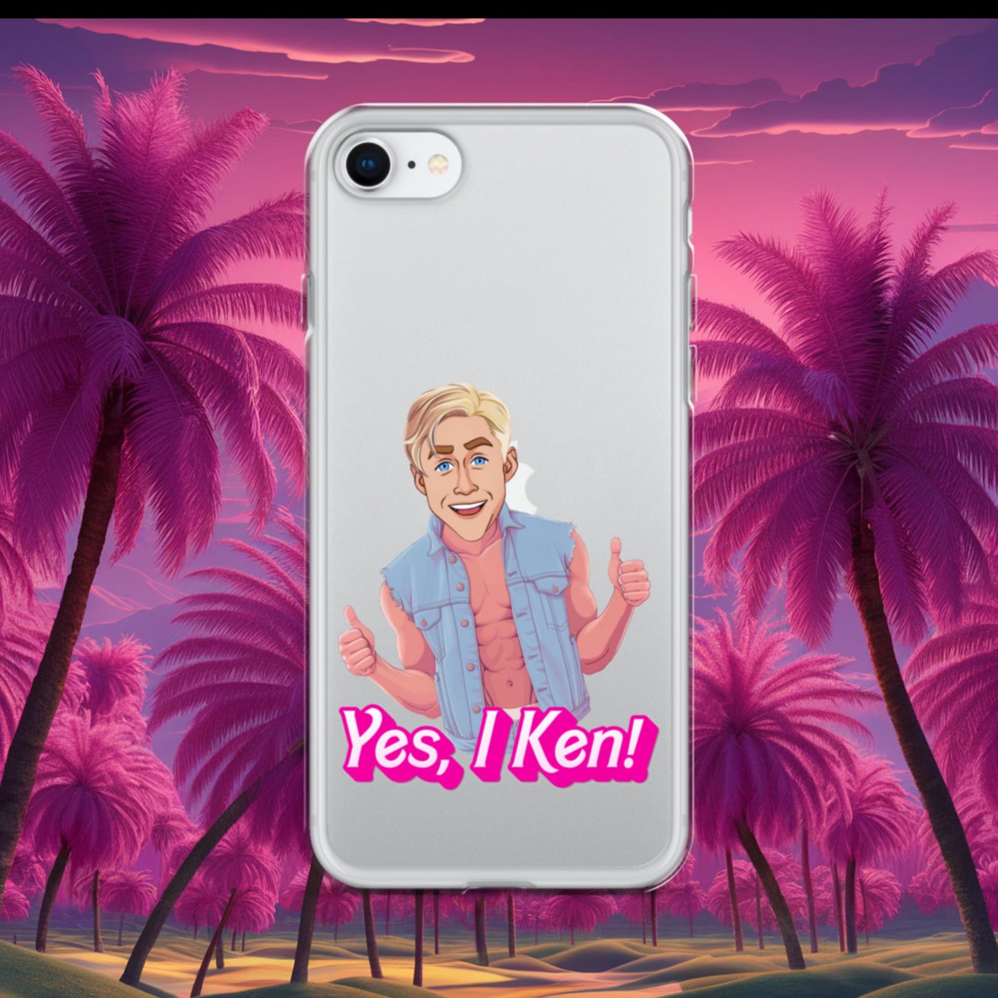 Yes I Ken Yes I can Ryan Gosling Ken Barbie Movie Clear Case for iPhone iPhone SE Mobile Phone Cases Barbie Celebrities Ken Movies Ryan Gosling Next Cult Brand
