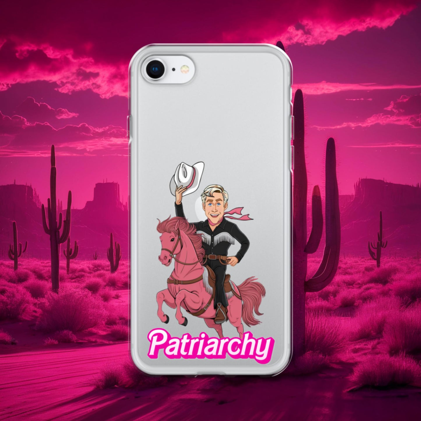 Ken Barbie Movie When I found out the patriarchy wasn't just about horses, I lost interest Clear Case for iPhone iPhone SE Mobile Phone Cases Barbie Celebrities Ken Movies Ryan Gosling Next Cult Brand